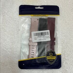 Stylish Pink, Maroon, and Black Watch Bands